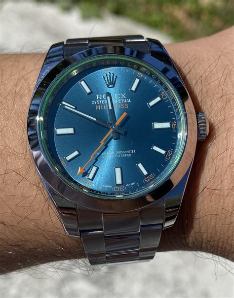 rolex milgauss blu usato|rolex milgauss price used.